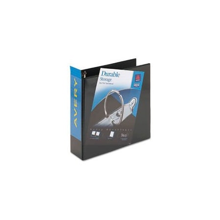 Avery Dennison Durable Slant Easy Insert Ring View Binders, 4" Large Capacity, Black 9800